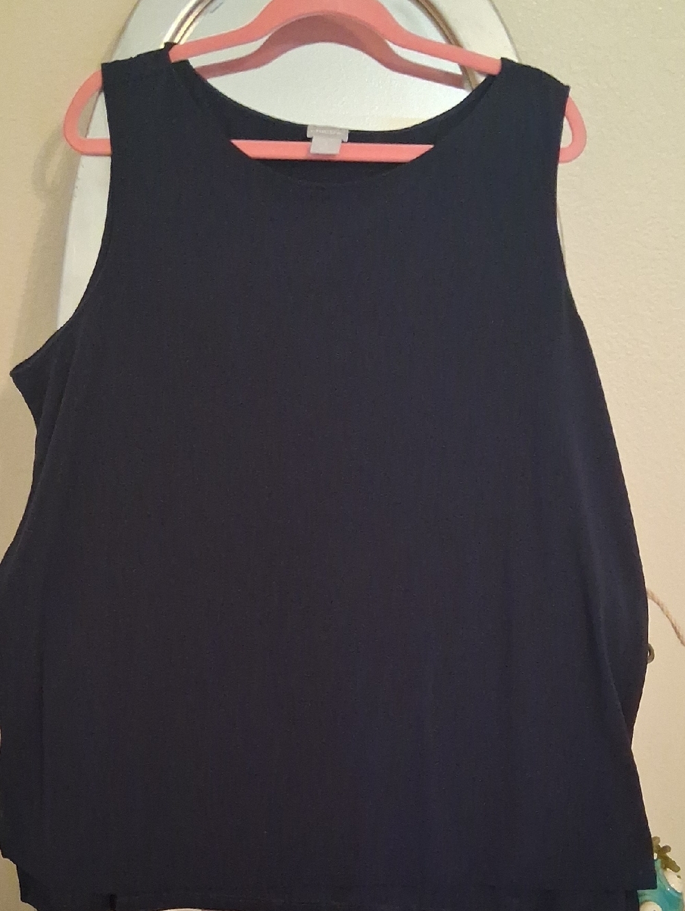 Classic Women's Sleeveless Tank Top - Navy Blue